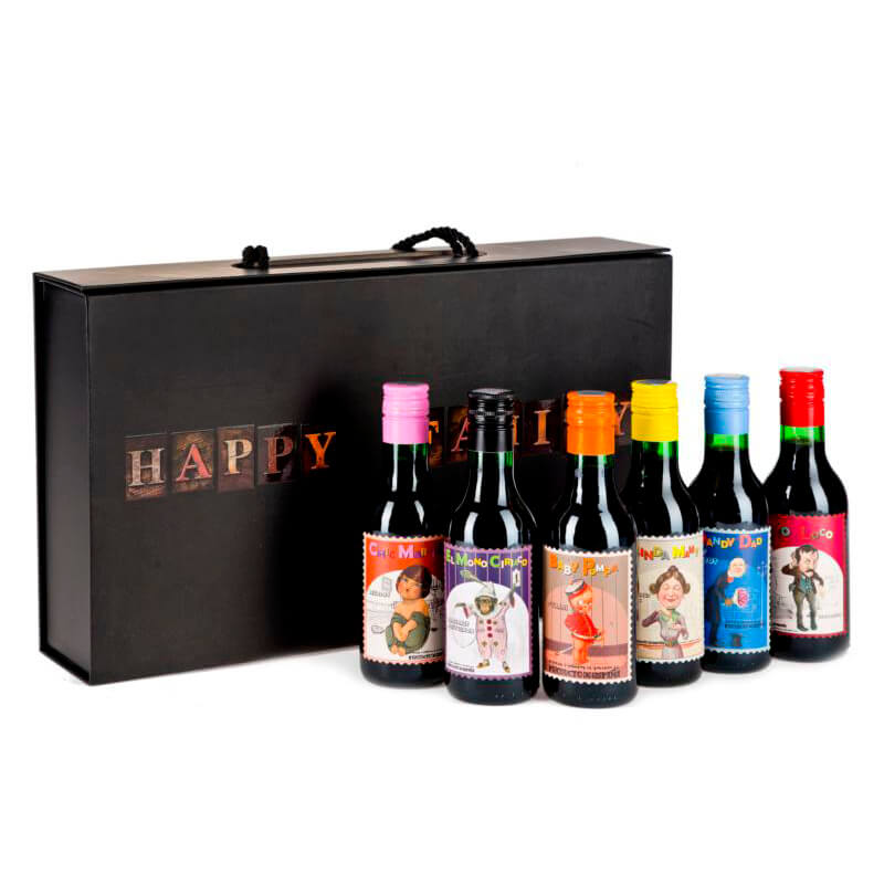 Se Happy Family - gaveæske med 6 vin hos Kun Det Bedste