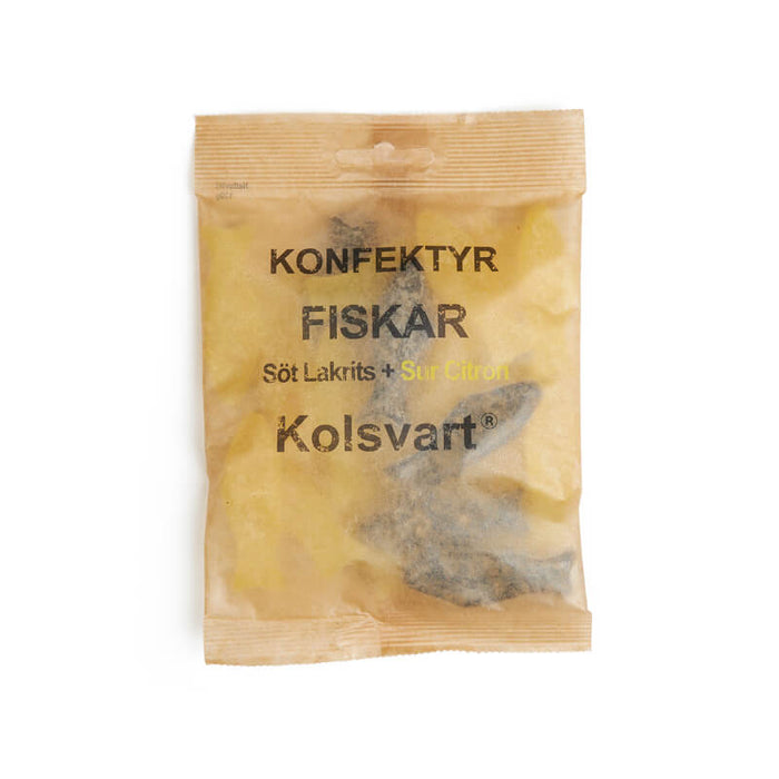 Kolsvart - Sød Lakrids & Sur Citron Fisk