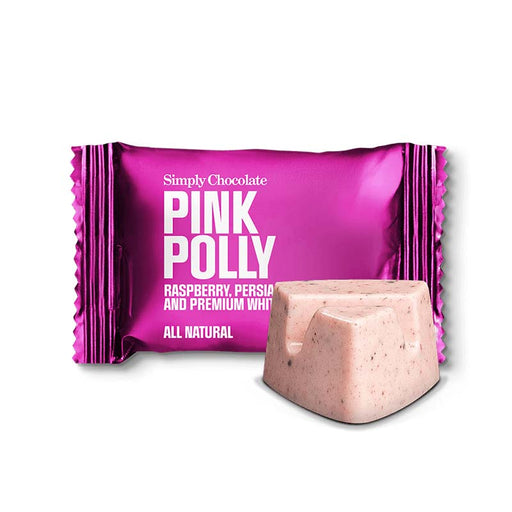 simply chocolate pink polly hvid chokolade lakrids hindbær